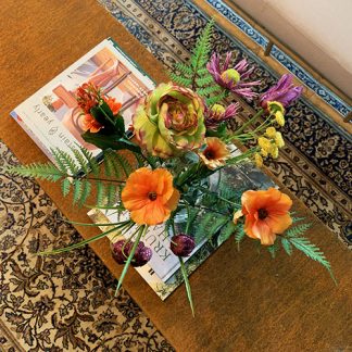 Kunstige blomster buket -Farverig drøm i vase