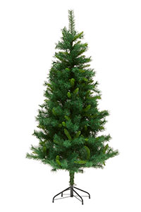 Arendal kunstigt juletræ med to slags grene og flotte farver.