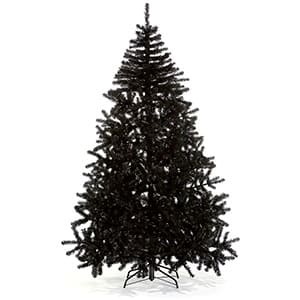 Sort juletræ i høj kvalitet på 210 cm.